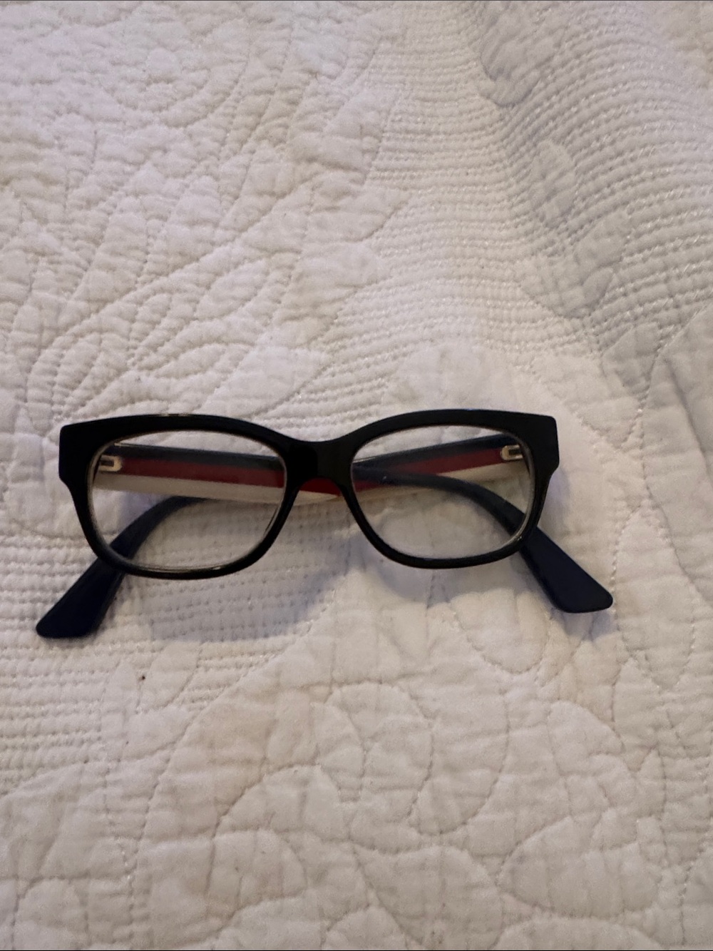 AUTHENTIC GUCCI Classic Black Rectangular Reading Glasses -